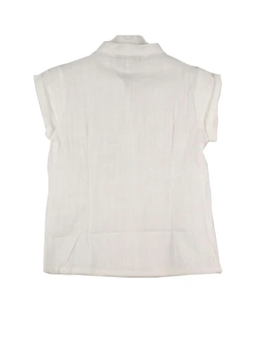 Blusa manga corta cuello mao niña 