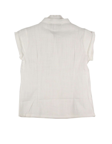 Blusa manga corta cuello mao niña 