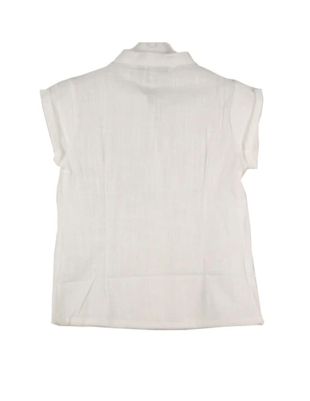 Blusa manga corta cuello mao niña 