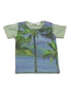 Camiseta manga corta paraiso bebé niño 