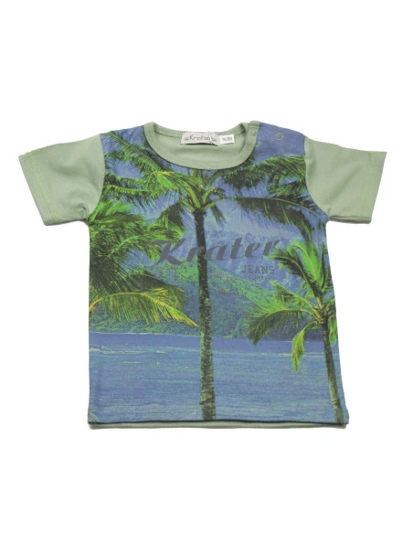 Camiseta manga corta paraiso bebé niño 