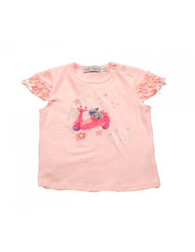 Camiseta vespa bebé niña 