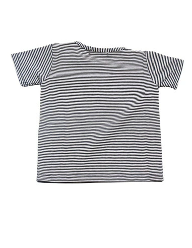 Camiseta manga corta rayas finas bebé niño 
