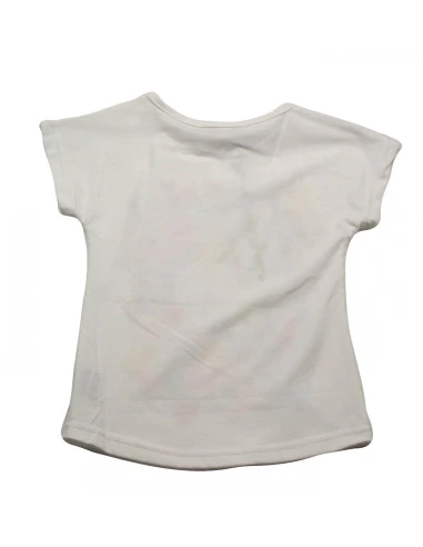 Camiseta manga corta flores niña 