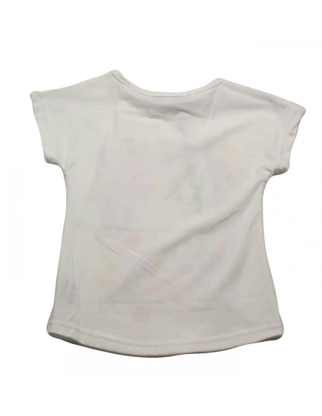 Camiseta manga corta flores niña 
