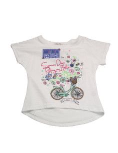 Camiseta manga corta bicicleta niña 