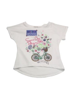 Camiseta manga corta bicicleta niña 
