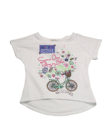 Camiseta manga corta bicicleta niña 