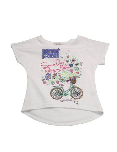 Camiseta manga corta bicicleta niña 