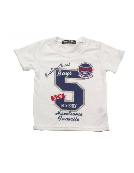 Camiseta manga corta numero 5 bebé niño 