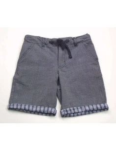 Bermuda cuadritos vestir niño 