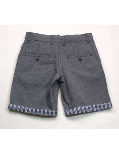 Bermuda cuadritos vestir niño  2