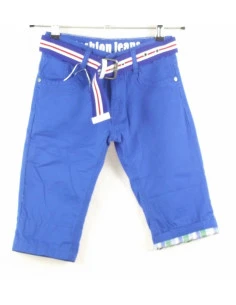 Bermuda loneta cinturón niño 