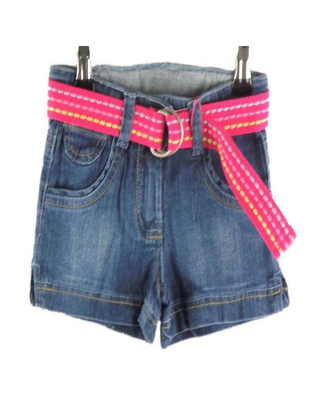 Pantalón corto niña tejano 