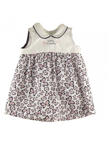 Vestido cuello bebé niña 