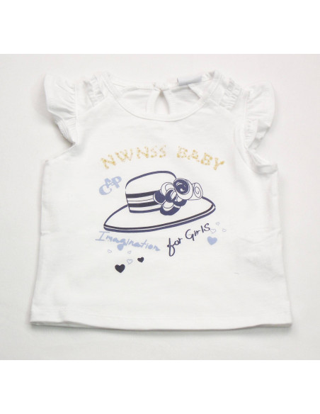 Camiseta sombrero bebé niña 
