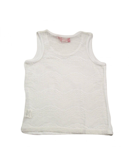 Camiseta tirante blonda niña 