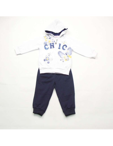 Conjunto fino con capucha chic bebé niña 
