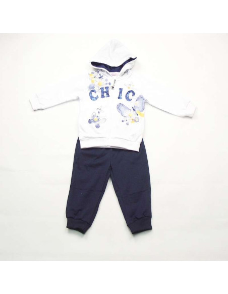 Conjunto fino con capucha chic bebé niña 