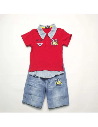 Conjunto polo y bermudas bebé niño 