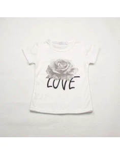 Camiseta manga corta love niña 