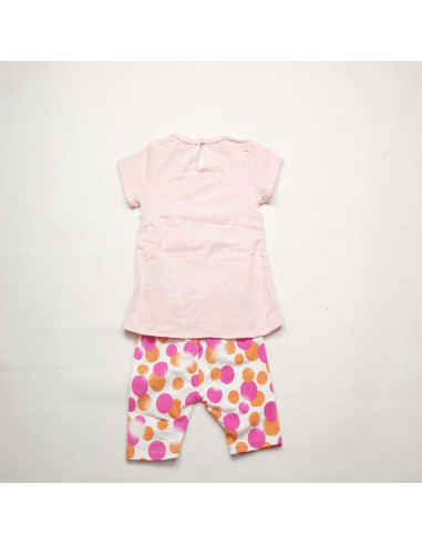 Conjunto manga corta pirata multicolor bebé niña 